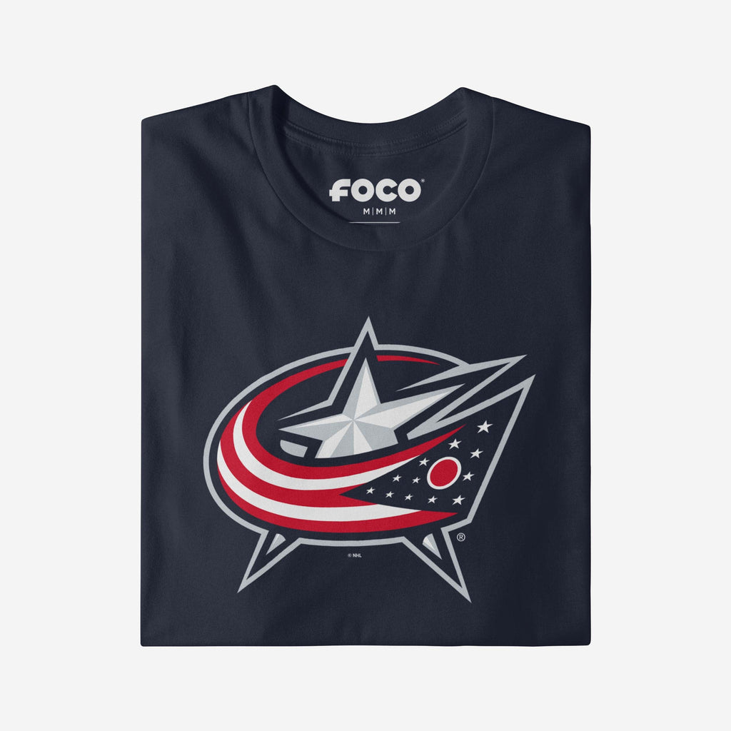 FOCO Columbus Blue Jackets Primary Logo Long Sleeve T-Shirt Athletic Heather XL Men 4