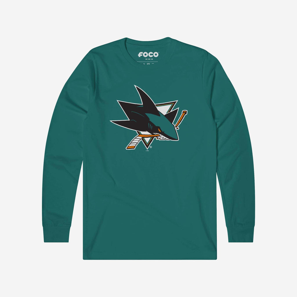 FOCO San Jose Sharks Primary Logo Long Sleeve T-Shirt White / 3XL 2