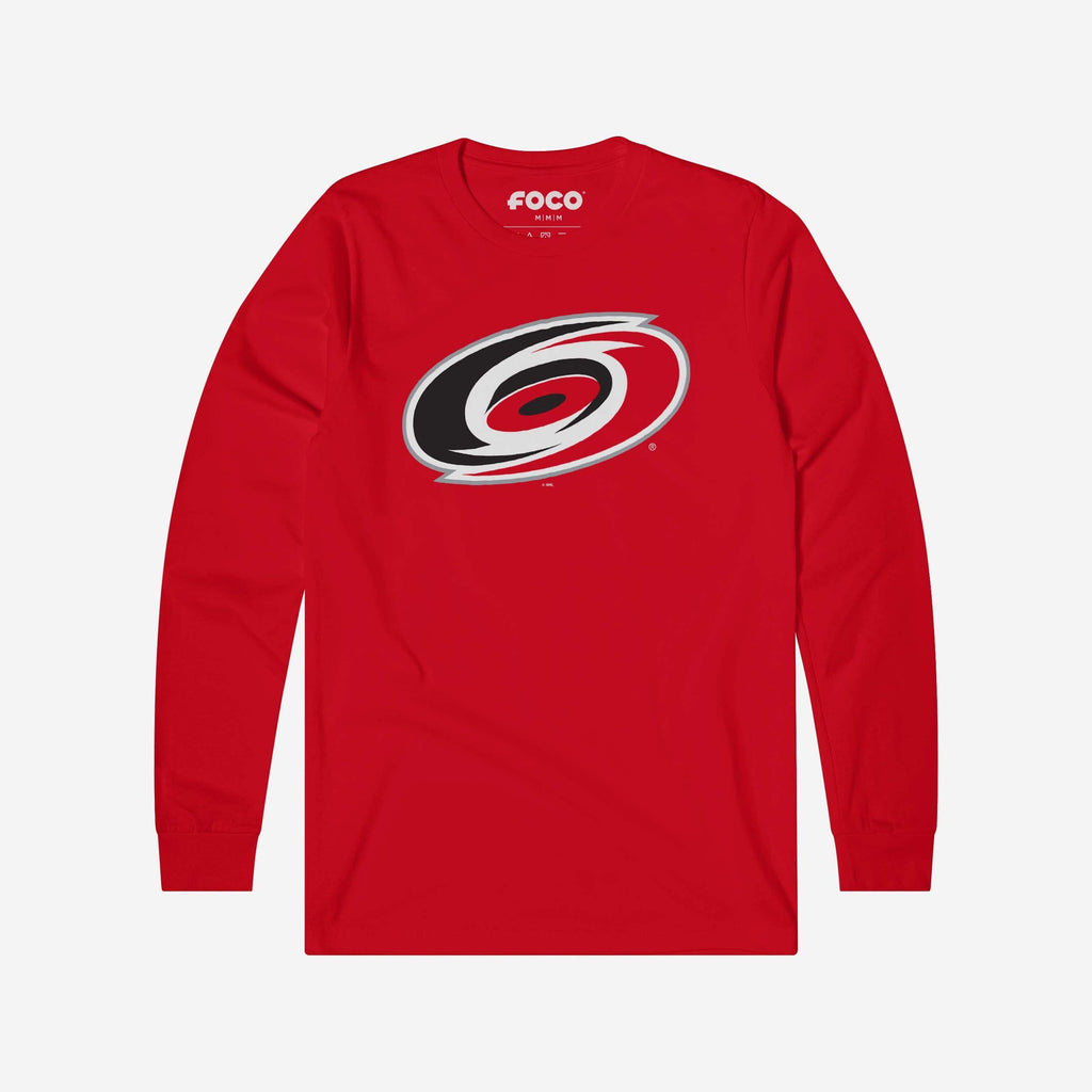 FOCO Carolina Hurricanes Primary Logo Langarm T-Shirt - Weiß / S - Herren 2