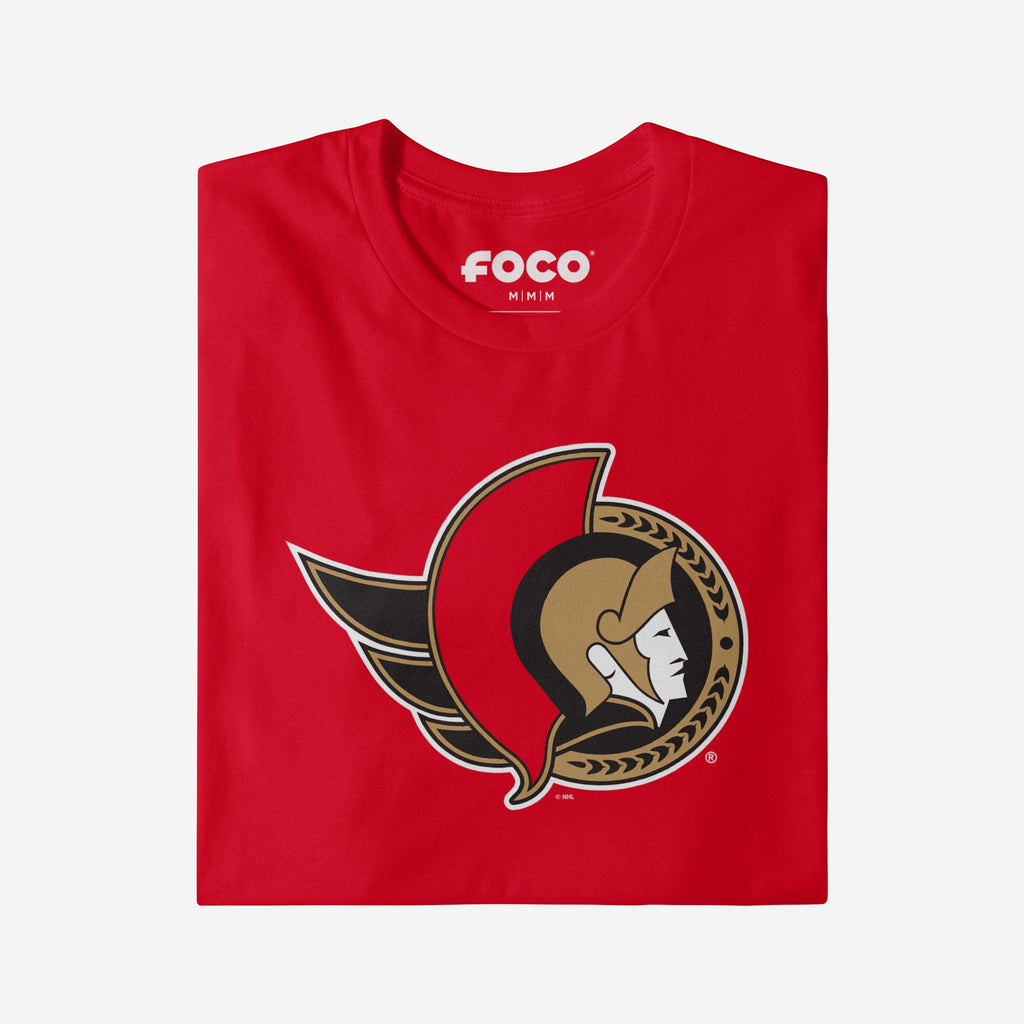 FOCO Ottawa Senators Primary Logo Long Sleeve T-Shirt Athletic Heather 2XL 4