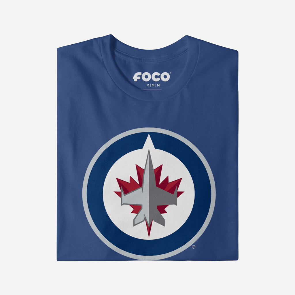FOCO Winnipeg Jets Primary Logo Long Sleeve T-Shirt Athletic Heather S Men 4
