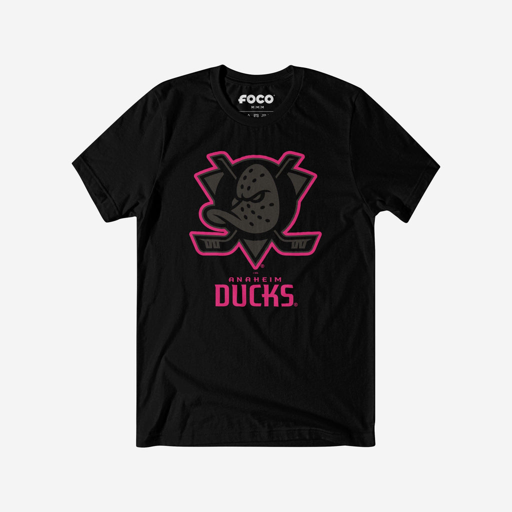 FOCO Anaheim Ducks Highlight Reel T-Shirt Black/Neon Pink L 2