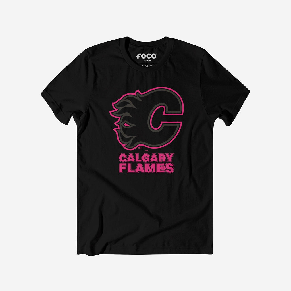 FOCO Calgary Flames Highlight Reel T-Shirt Black/Volt S Men 2