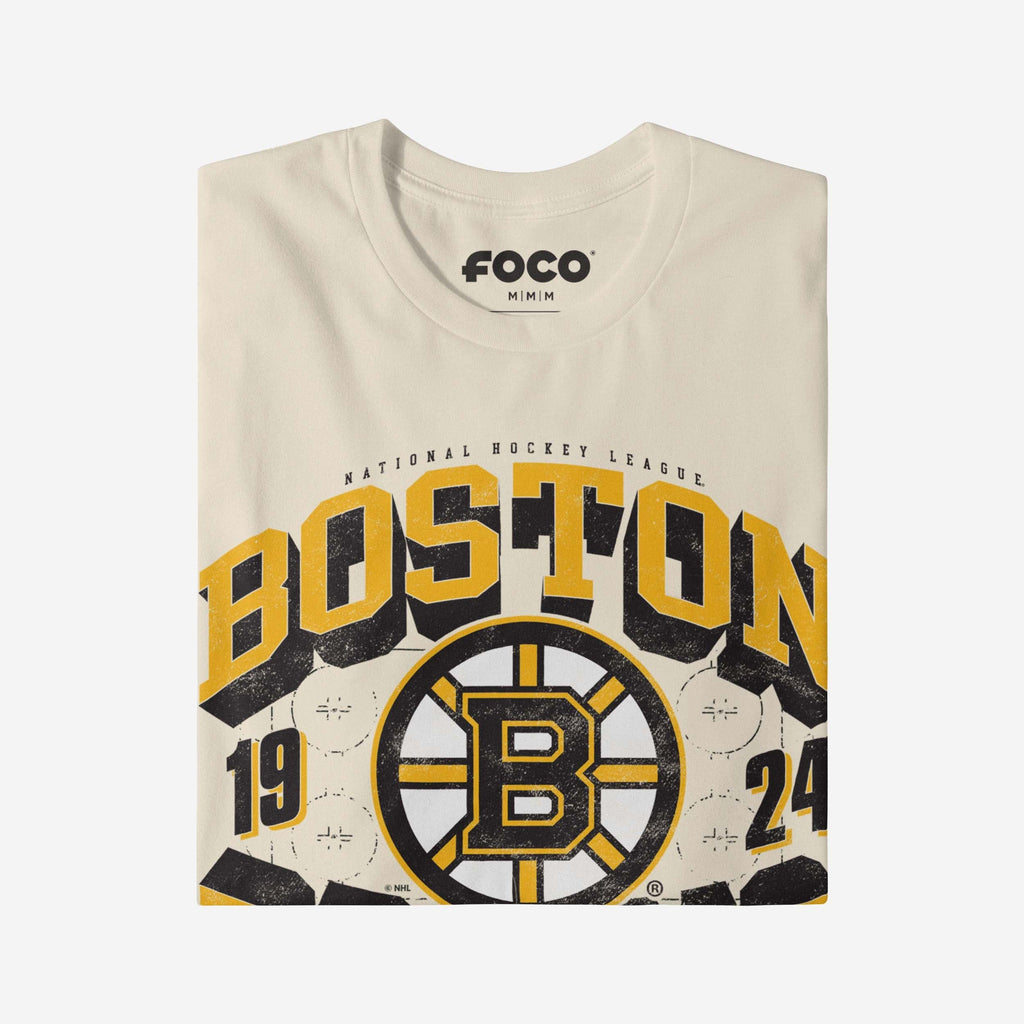 FOCO Boston Bruins Rink Arched Wordmark T-Shirt Black S Men 4