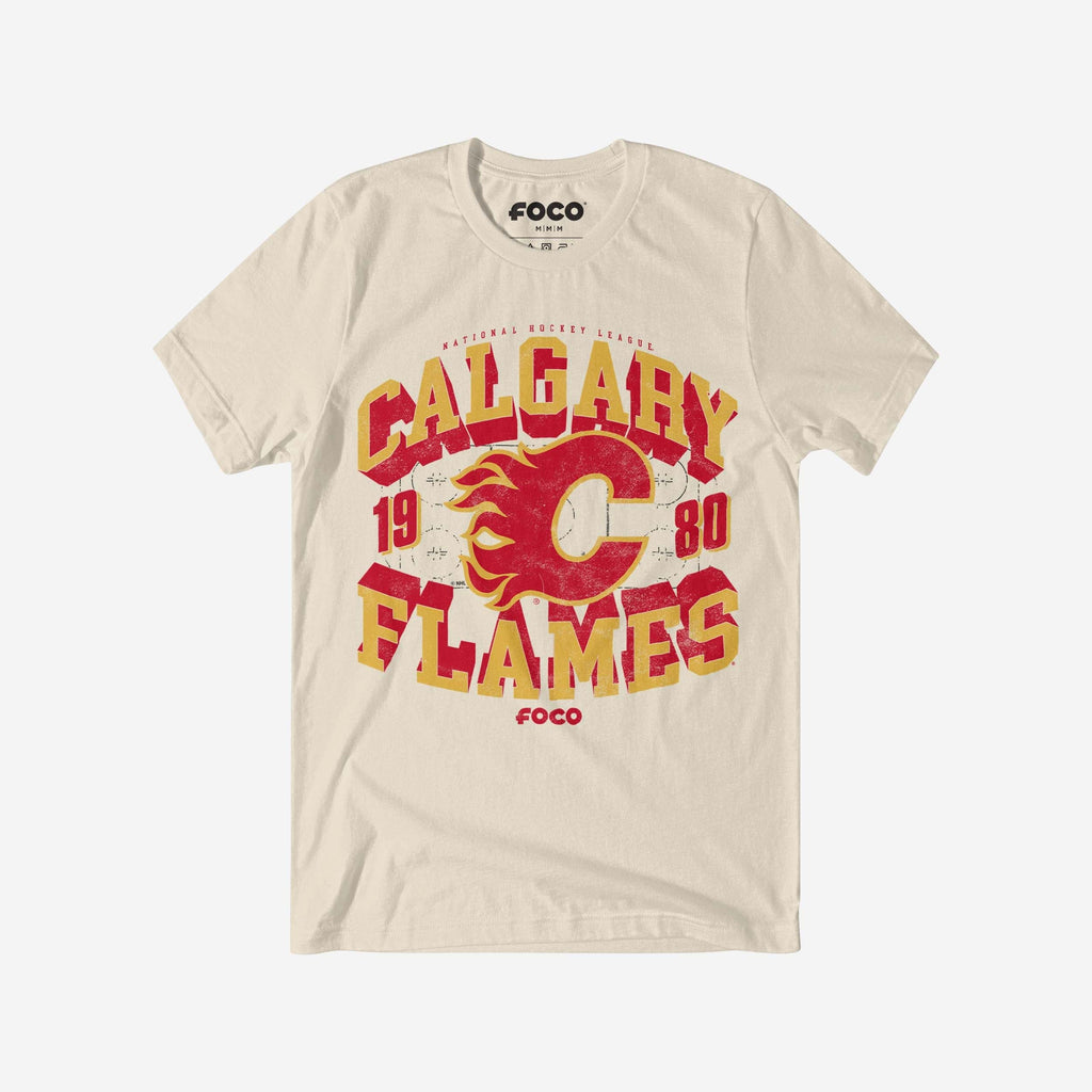 FOCO Calgary Flames Rink Arched Wordmark T-Shirt Red 3XL 2