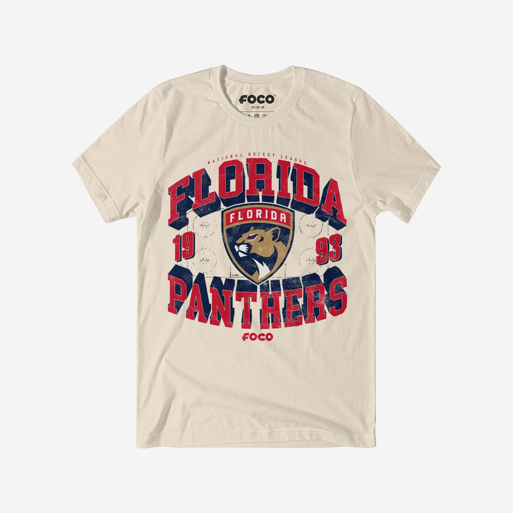 FOCO Florida Panthers Rink Arched Wordmark T-Shirt Men Size M 2