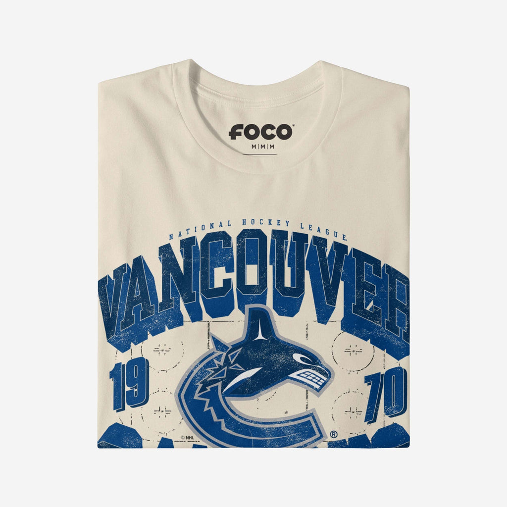 FOCO Vancouver Canucks Rink Arched Wordmark T-Shirt Blue M 4