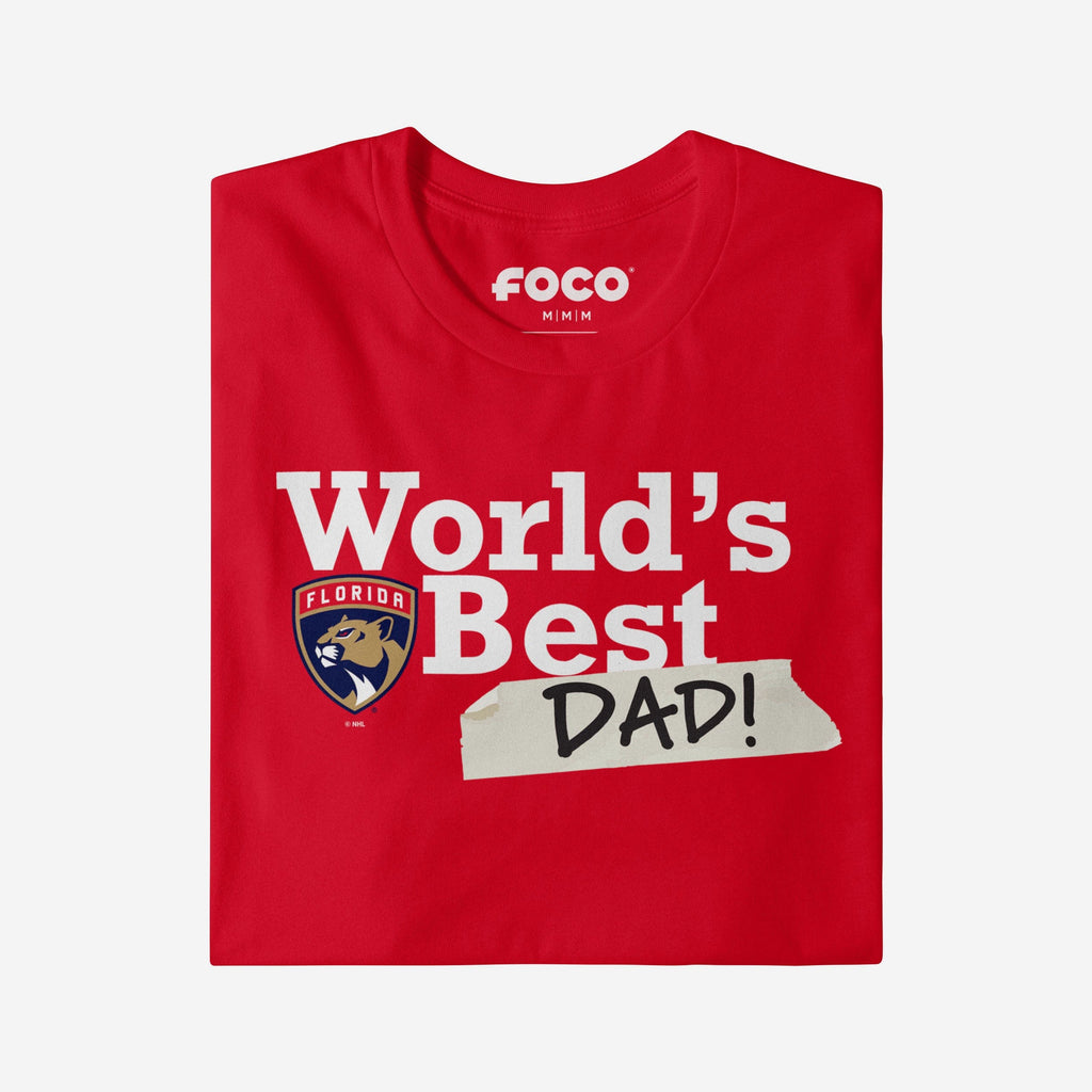 FOCO Florida Panthers World's Best Dad T-Shirt Blue 2XL 4