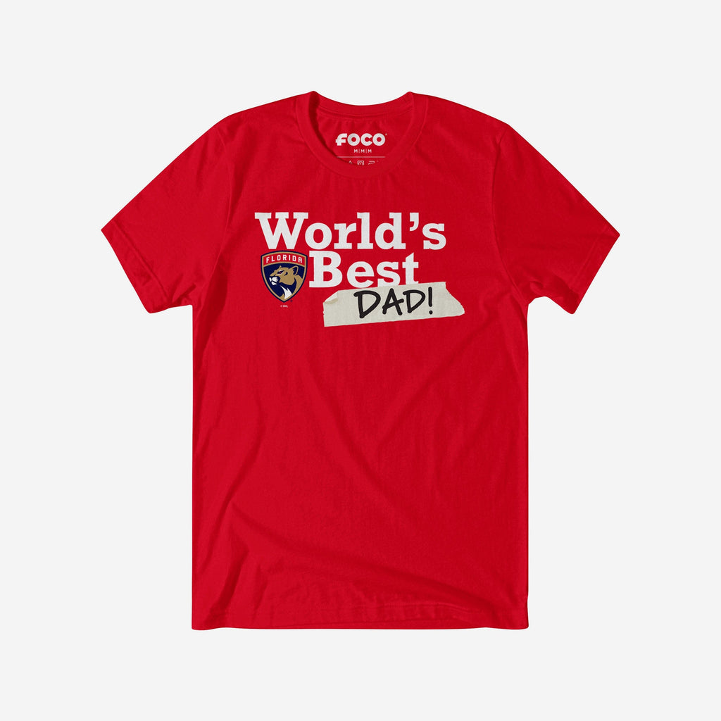 FOCO Florida Panthers World's Best Dad T-Shirt Blue 2XL 2