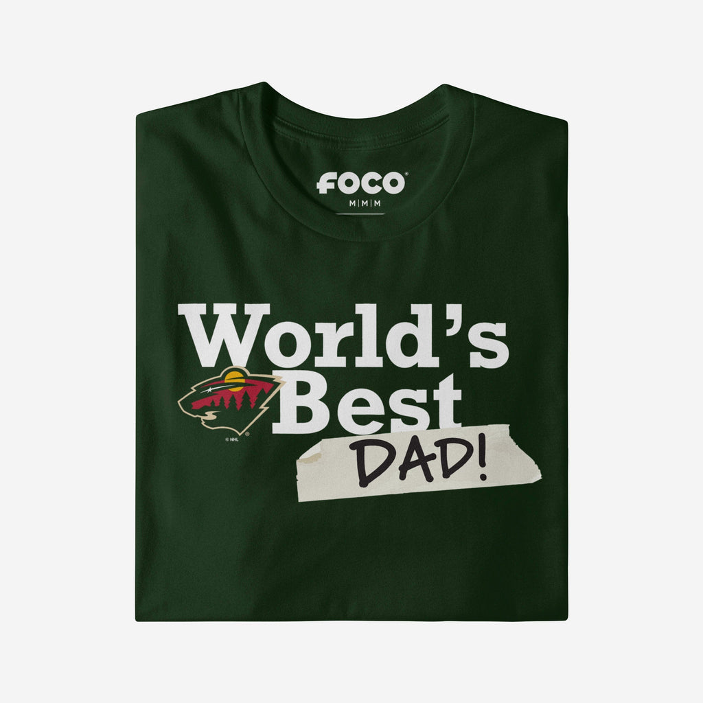FOCO Minnesota Wild World's Best Dad T-Shirt Green XL 4