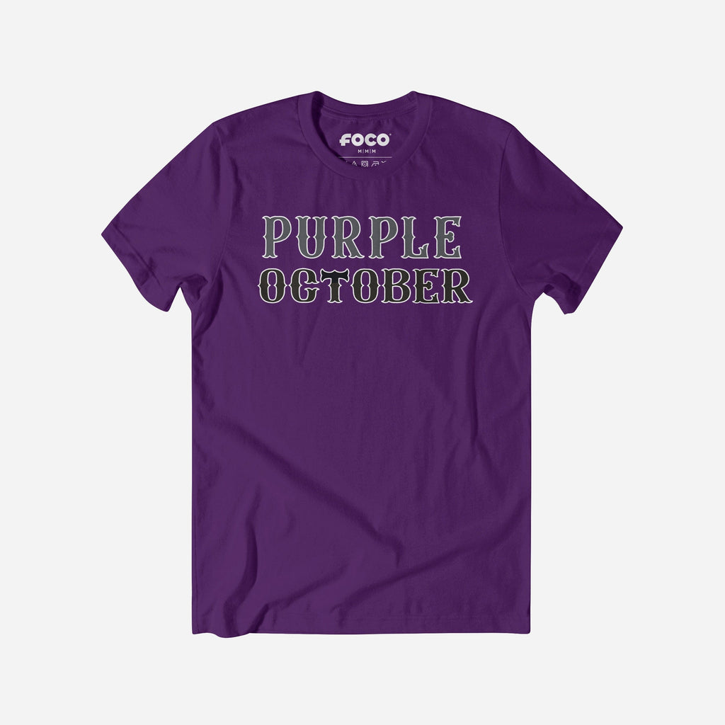 FOCO New York Purple October T-Shirt Dark Grey Heather M 2