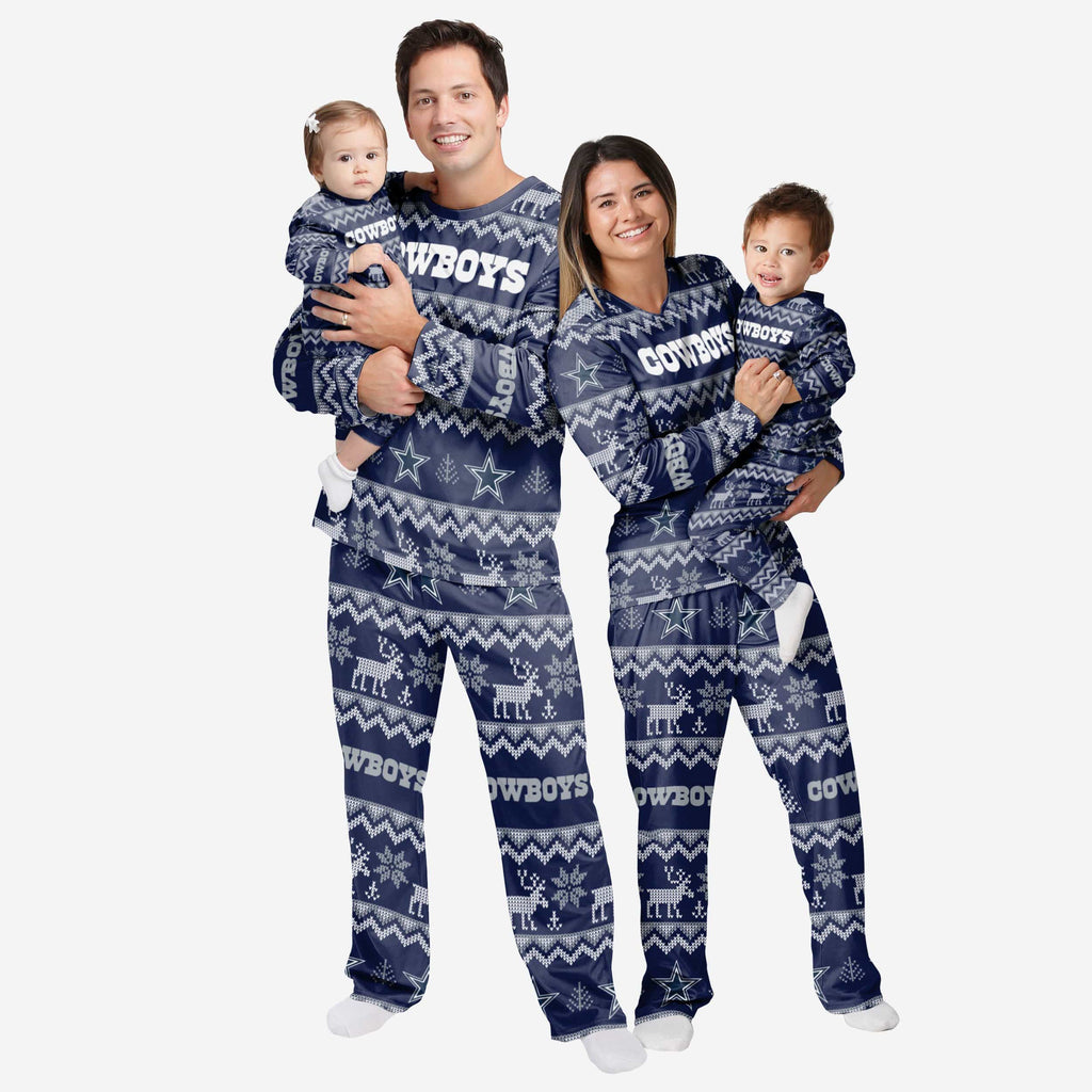 Dallas Cowboys Infant Ugly Pattern Family Holiday Pajamas FOCO