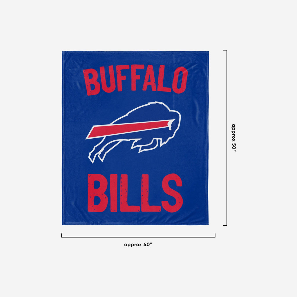 Buffalo Bills Throw Blanket With Plush Bear FOCO