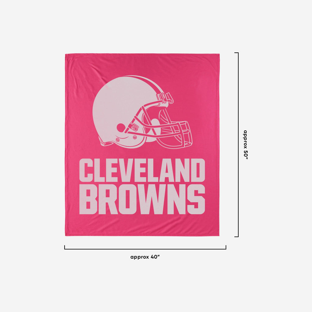FOCO Cleveland Browns Plush Unicorn Blanket Pink 3