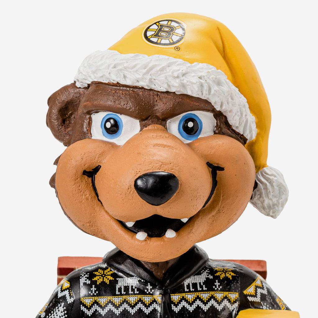 Blades The Bear Boston Bruins Holiday Mascot Bobblehead FOCO