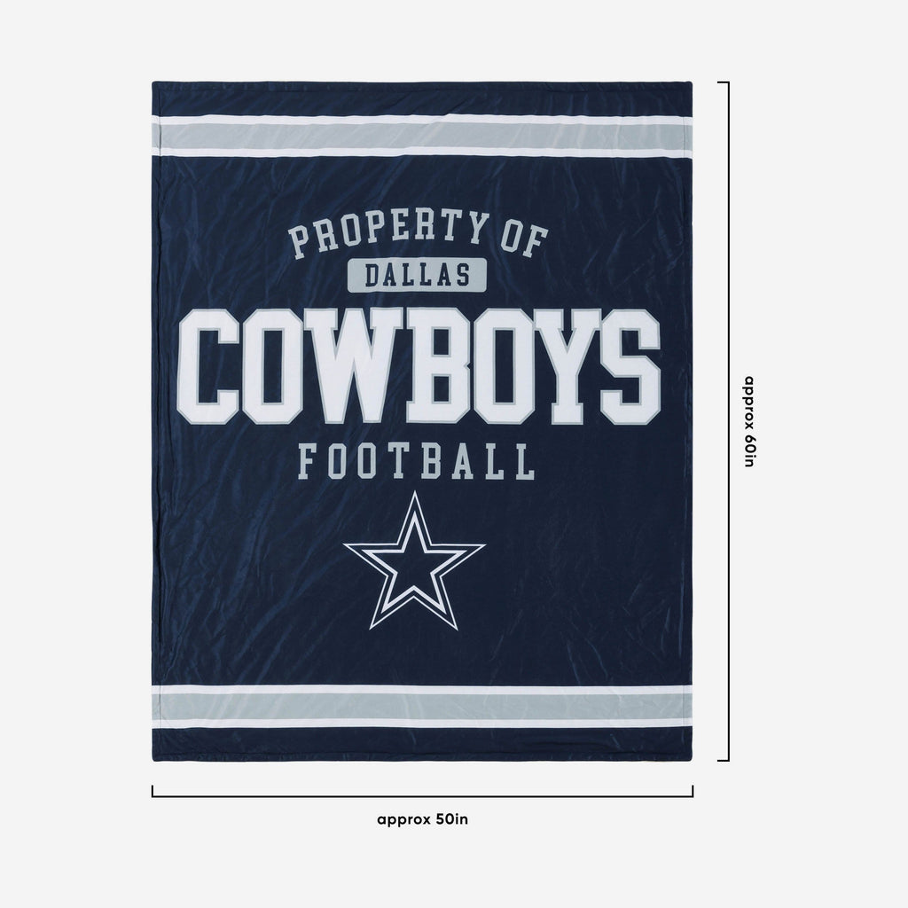 Dallas Cowboys NFL Team Sherpa Plaid Throw 50x60