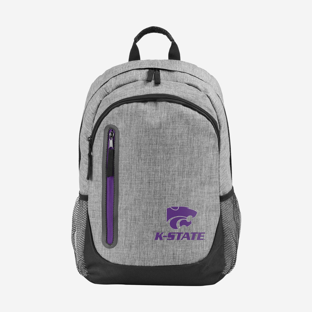 Kansas State Wildcats Heather Grey Bold Color Backpack FOCO - FOCO.com