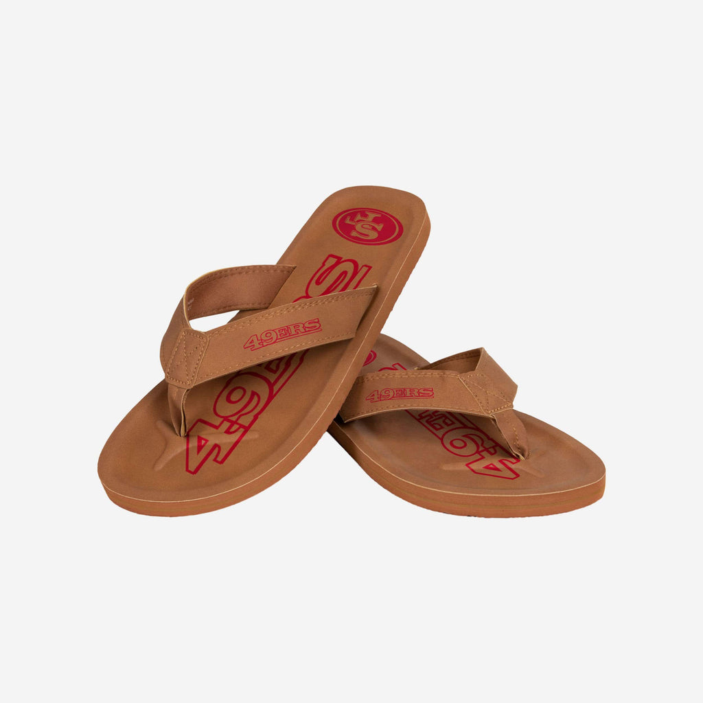San Francisco 49ers Color Pop Contour Flip Flop FOCO display picture 3