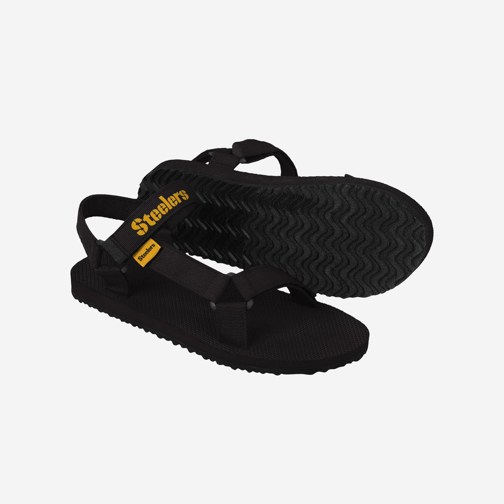 FOCO Pittsburgh Steelers Solid Strap Sandal Men's 4