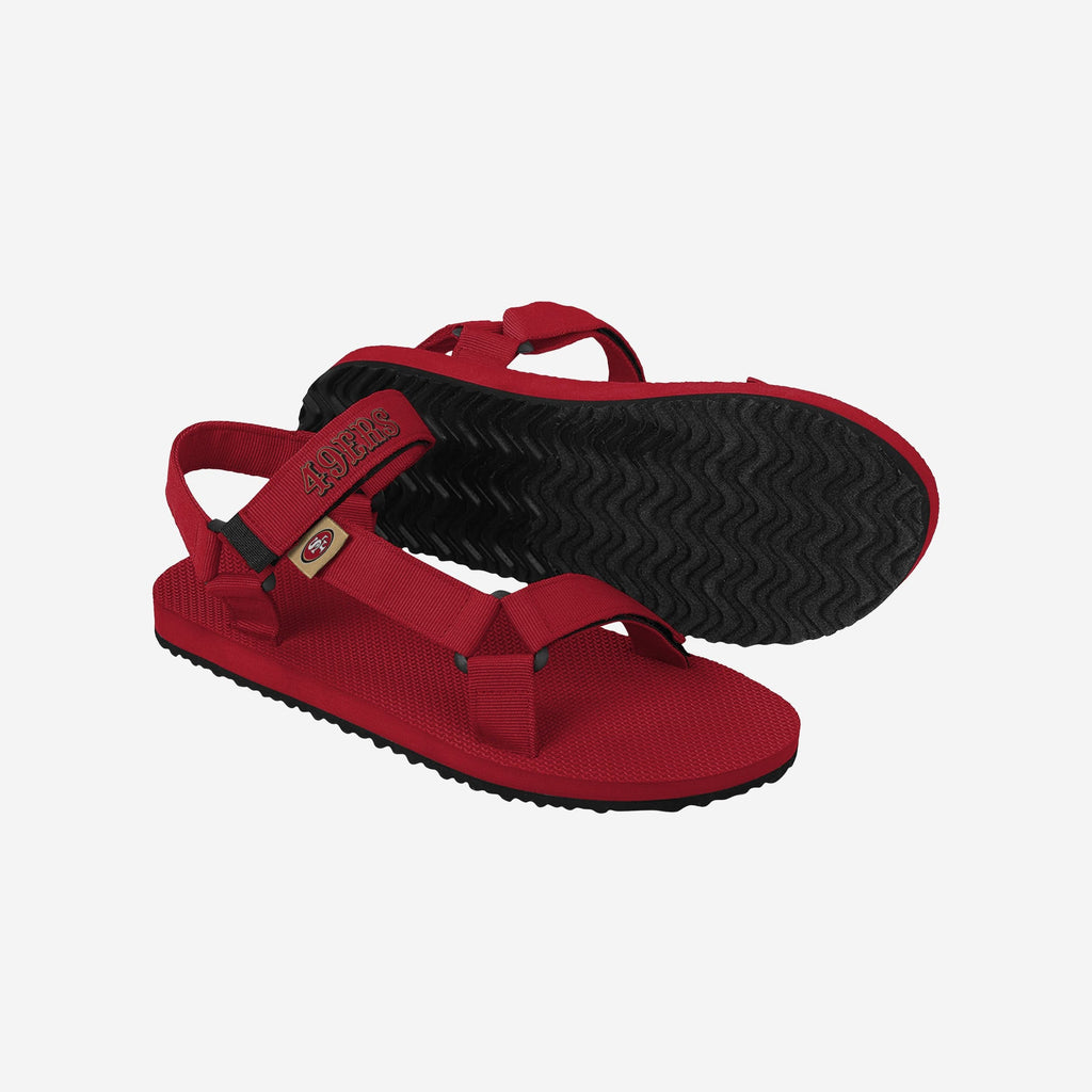 FOCO San Francisco 49ers Solid Strap Sandal XL 4