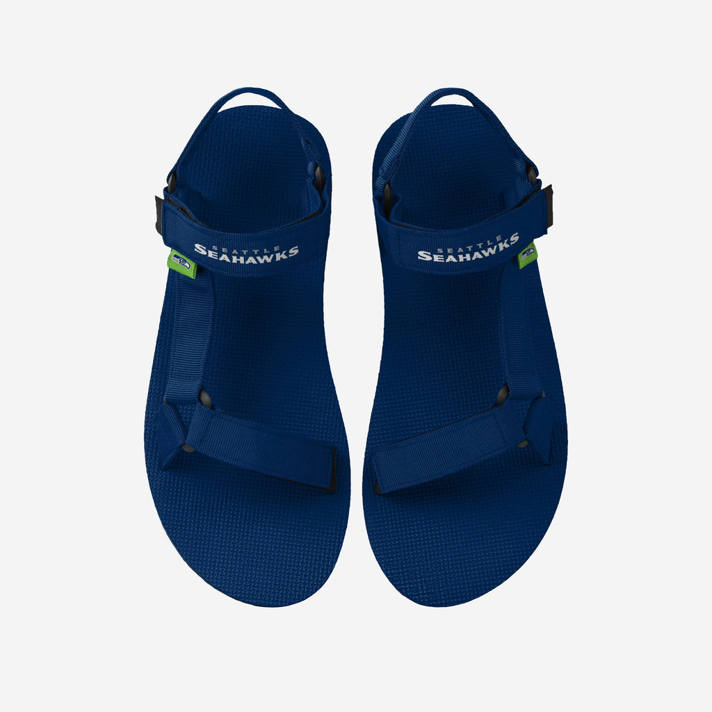 FOCO Seattle Seahawks Solid Strap Sandal Blue M 2