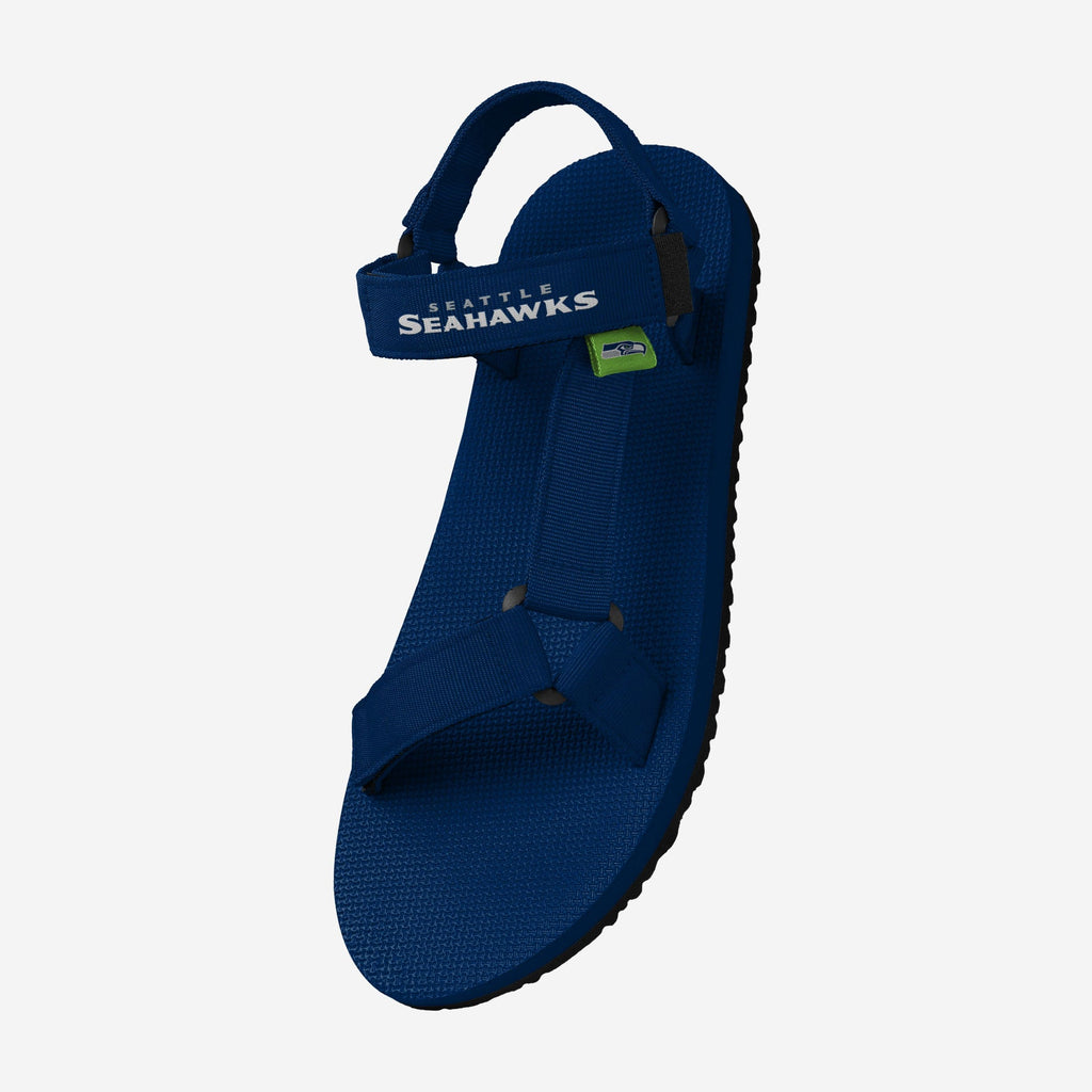 FOCO Seattle Seahawks Solid Strap Sandal Blue M 3