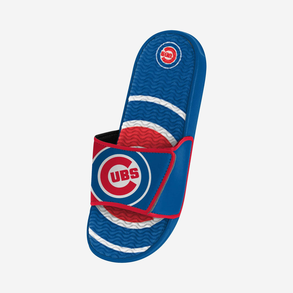 FOCO Chicago Cubs Colorblock Big Logo Gel Slide Black/L 3