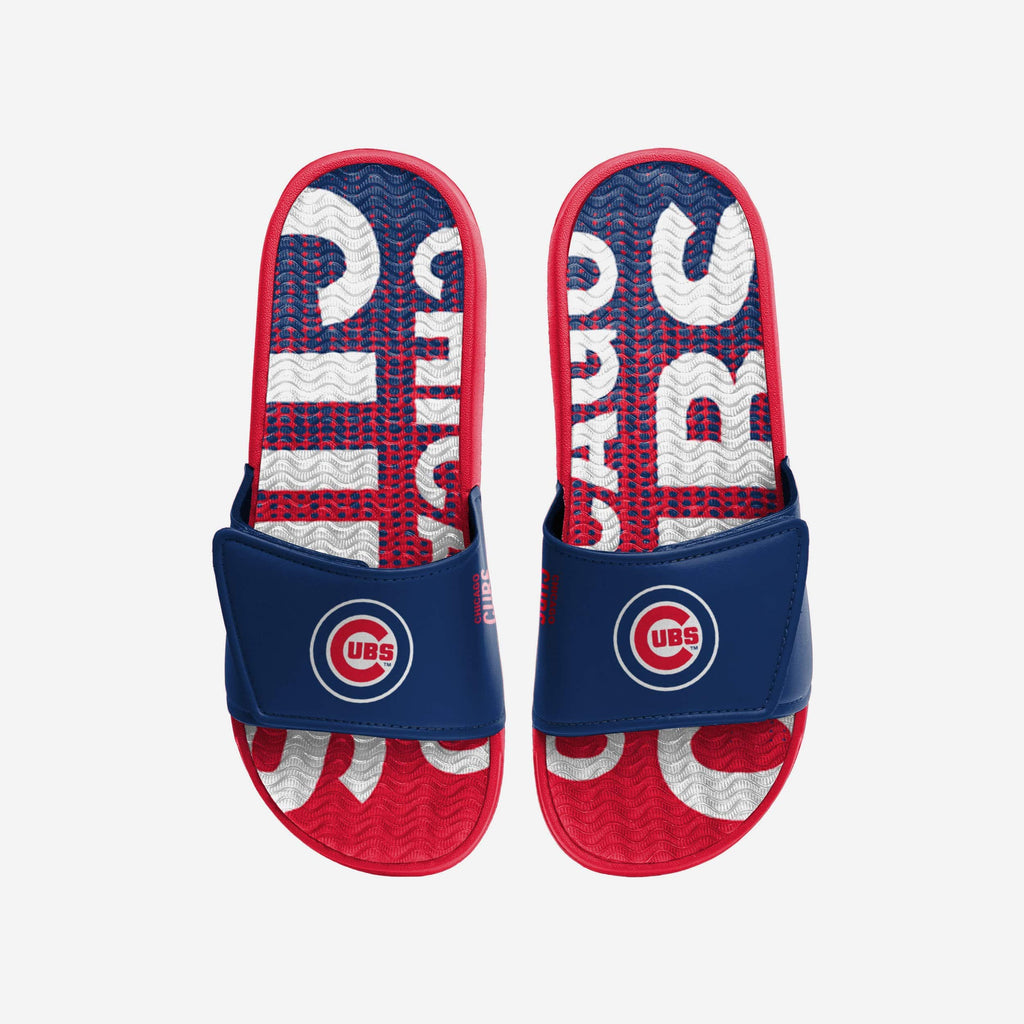 FOCO Chicago Cubs Gel Slide Blue Men Size S 2
