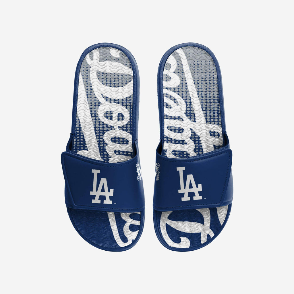 Los Angeles Dodgers Gradient Wordmark Gel Slide FOCO S - FOCO.com