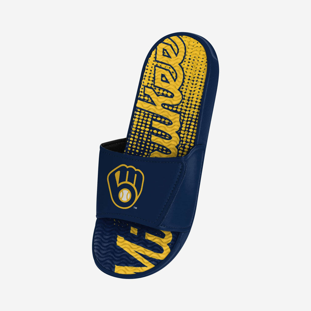 FOCO Milwaukee Brewers Gel Slide Men Size S 3