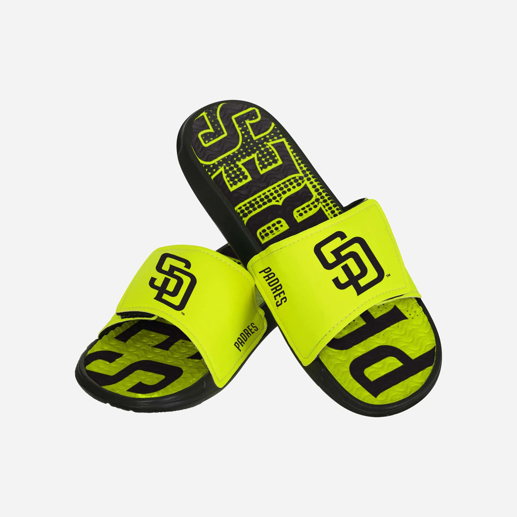 FOCO San Diego Padres Highlights Gel Slide Yellow S Men 4
