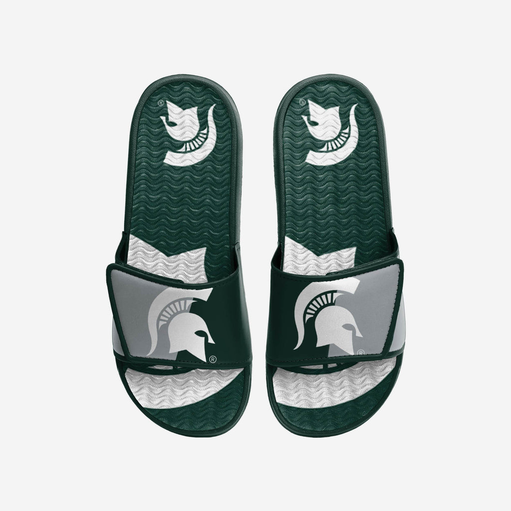 FOCO Michigan State Spartans Gel Slides - Team Color Logo Sandals