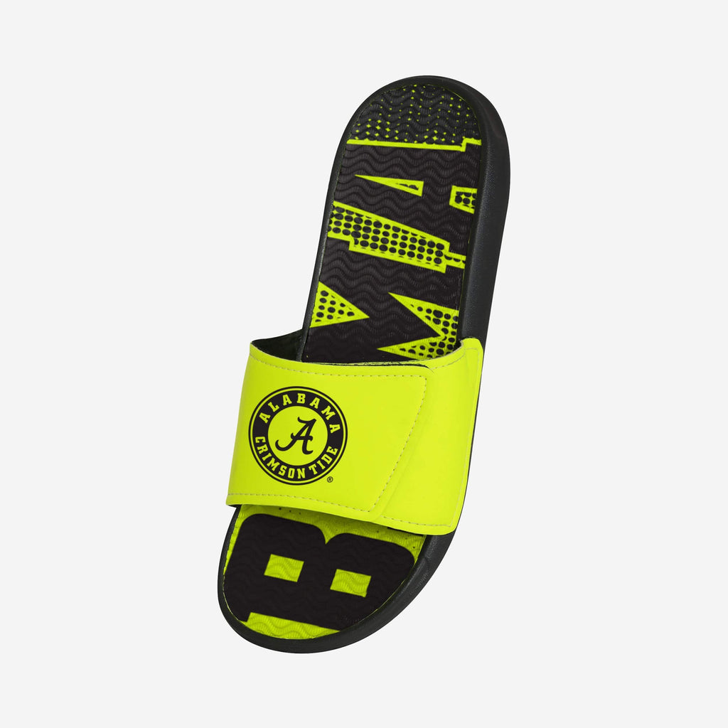 FOCO Alabama Crimson Tide Highlights Gel Slide Yellow M 3