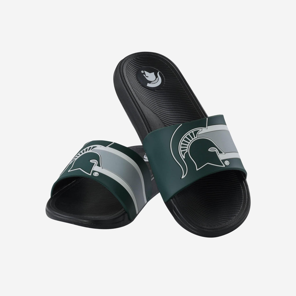 FOCO Michigan State Spartans Gel Slides - Team Color Logo Sandals