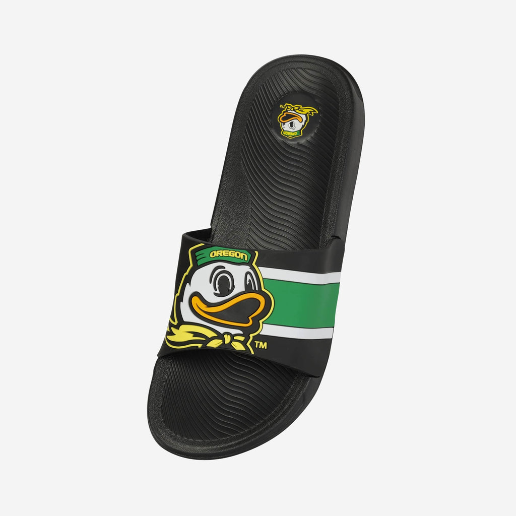 FOCO Oregon Ducks Striped Big Logo Raised Slide Green M 3