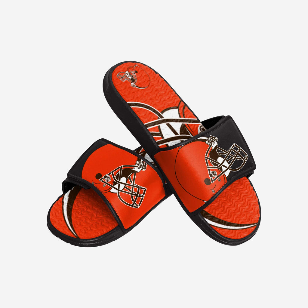 FOCO Colorblock Big Logo Gel Slide Brown Men S 4