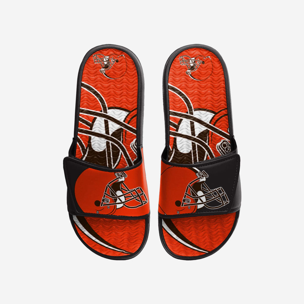 FOCO Colorblock Big Logo Gel Slide Brown Men S 2