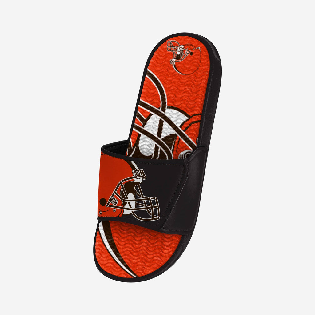 FOCO Colorblock Big Logo Gel Slide Brown Men S 3
