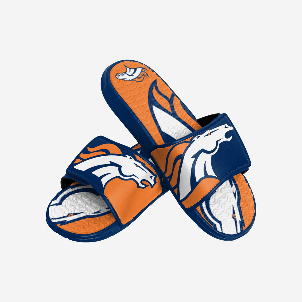 FOCO Denver Broncos Colorblock Big Logo Gel Slide M Men 4