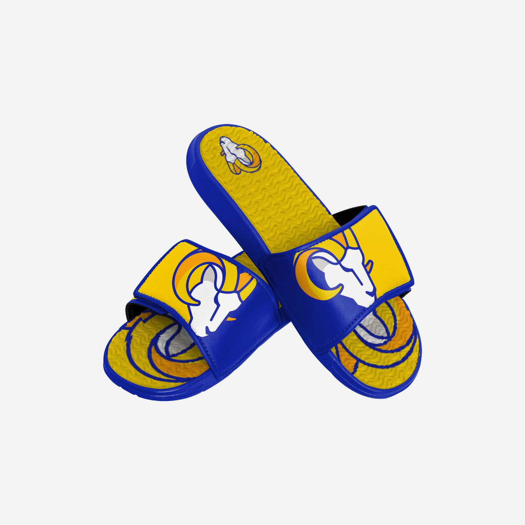 FOCO Colorblock Big Logo Gel Slide Unisex Blue M 4