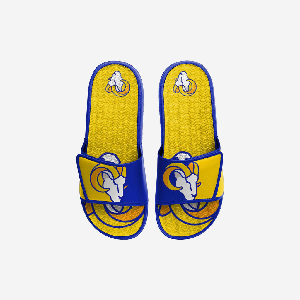 FOCO Colorblock Big Logo Gel Slide Unisex Blue M 2