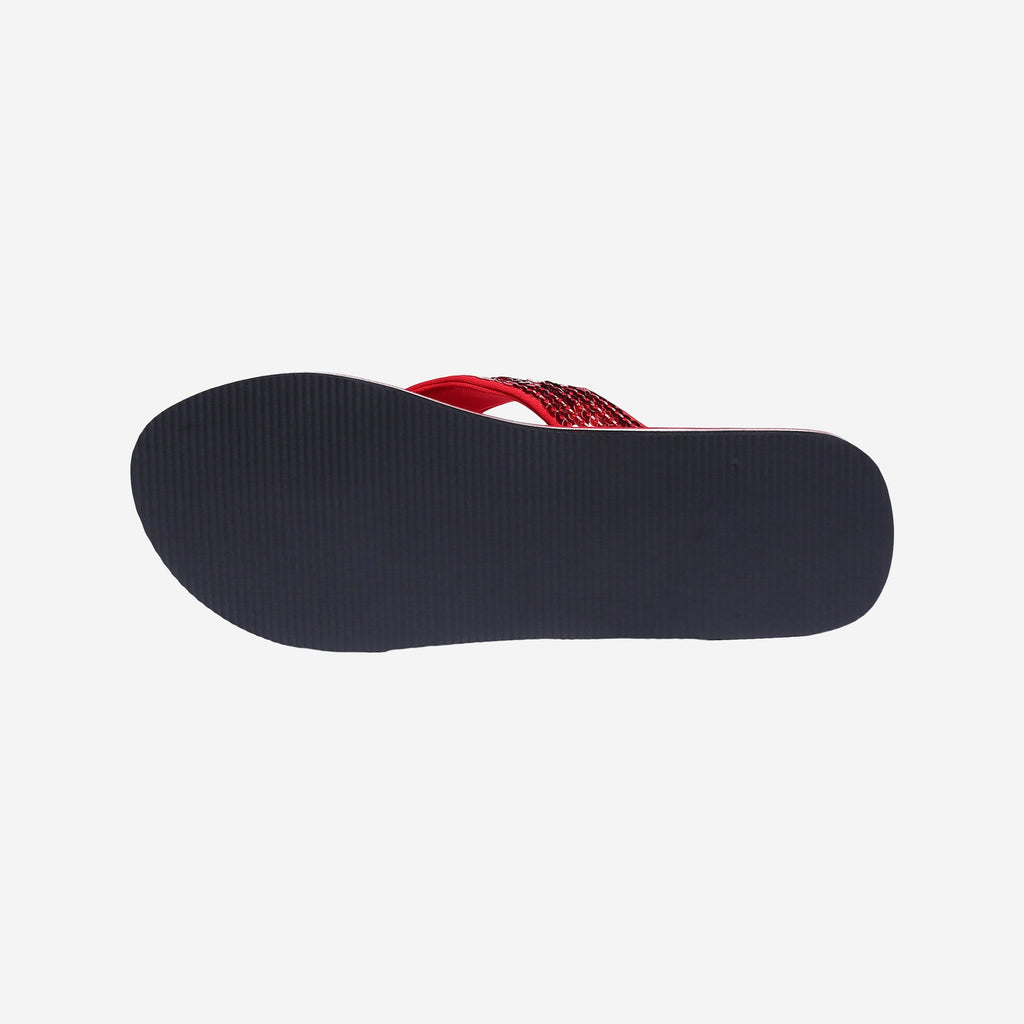 FOCO St. Louis Cardinals Sequin Flip Flop M 4