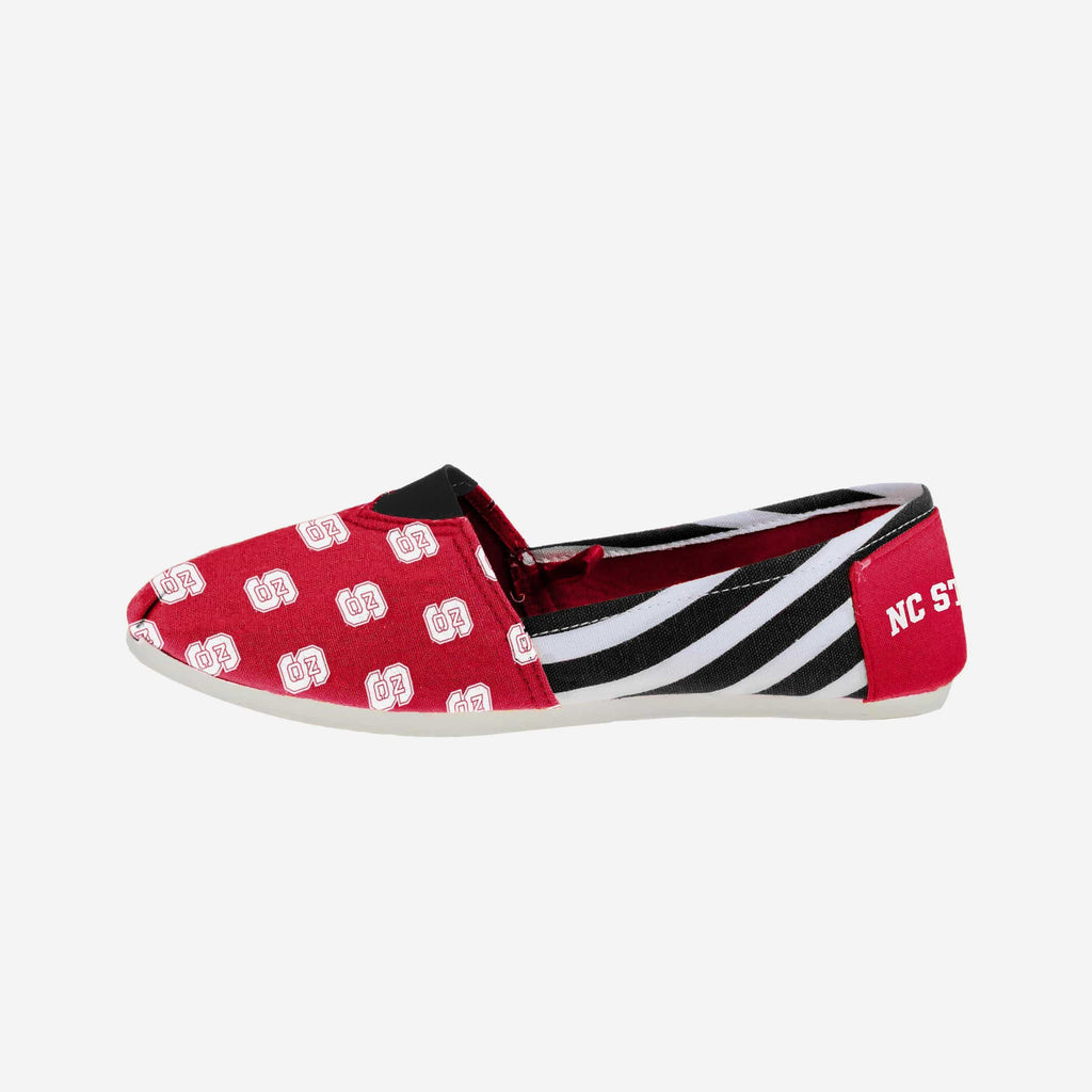 FOCO NC State Wolfpack Stripe Canvas Shoe Women's Large 2