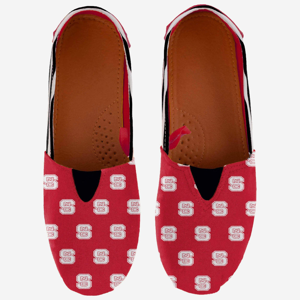 FOCO NC State Wolfpack Stripe Canvas Shoe Women's Large 3