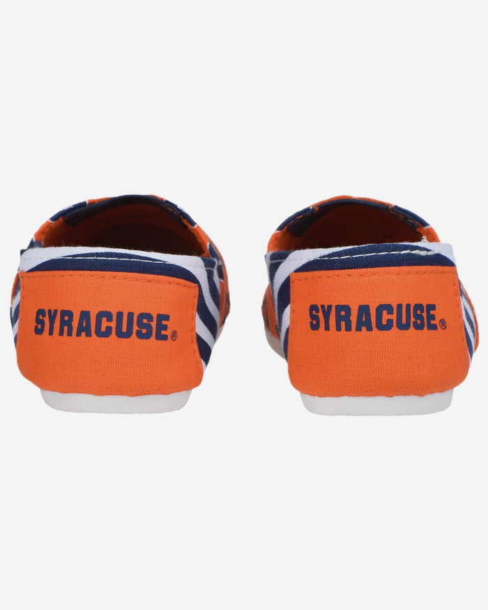 Syracuse Orange Womens Stripe Canvas Shoe FOCO - FOCO.com
