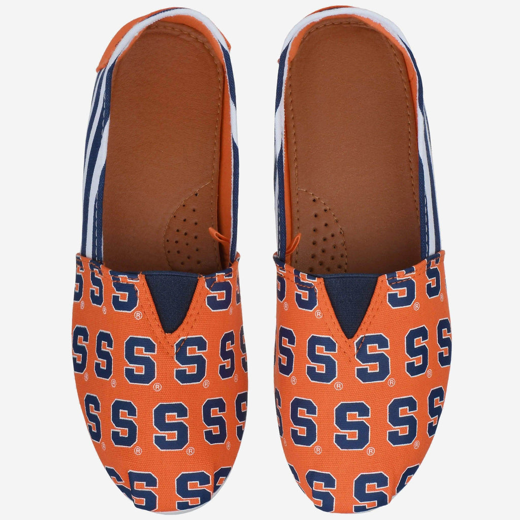 FOCO Syracuse Orange Stripe Canvas Shoe Blue/White L 3