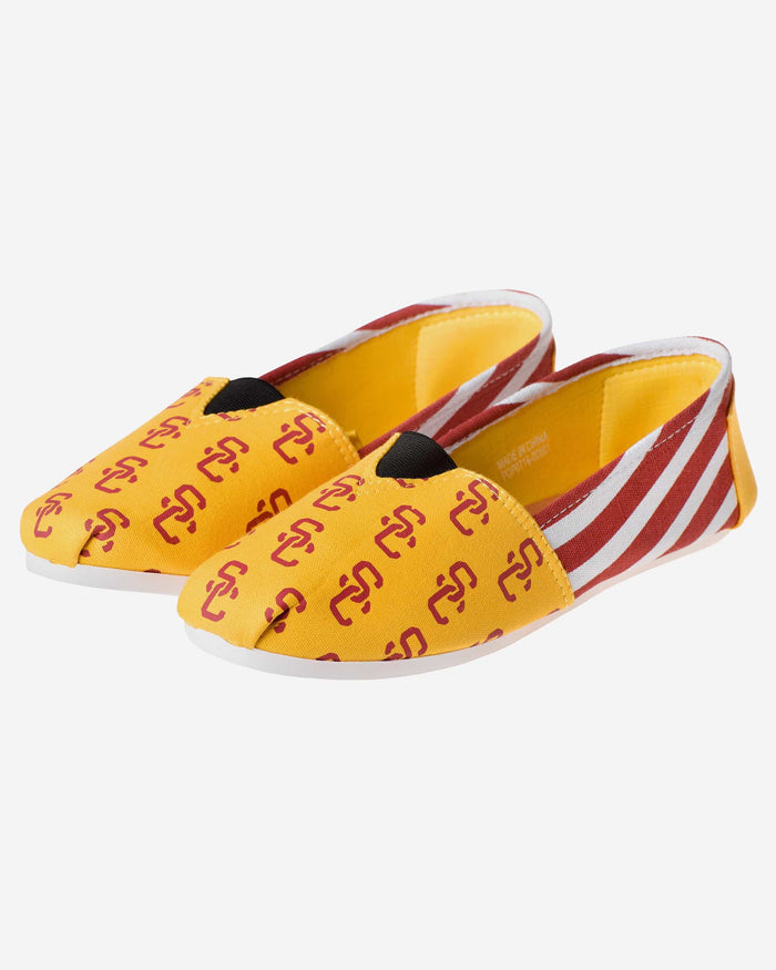 USC Trojans Womens Stripe Canvas Shoe FOCO - FOCO.com