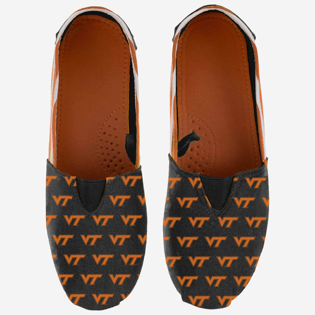 FOCO Virginia Tech Hokies Stripe Canvas Shoe Women L 3