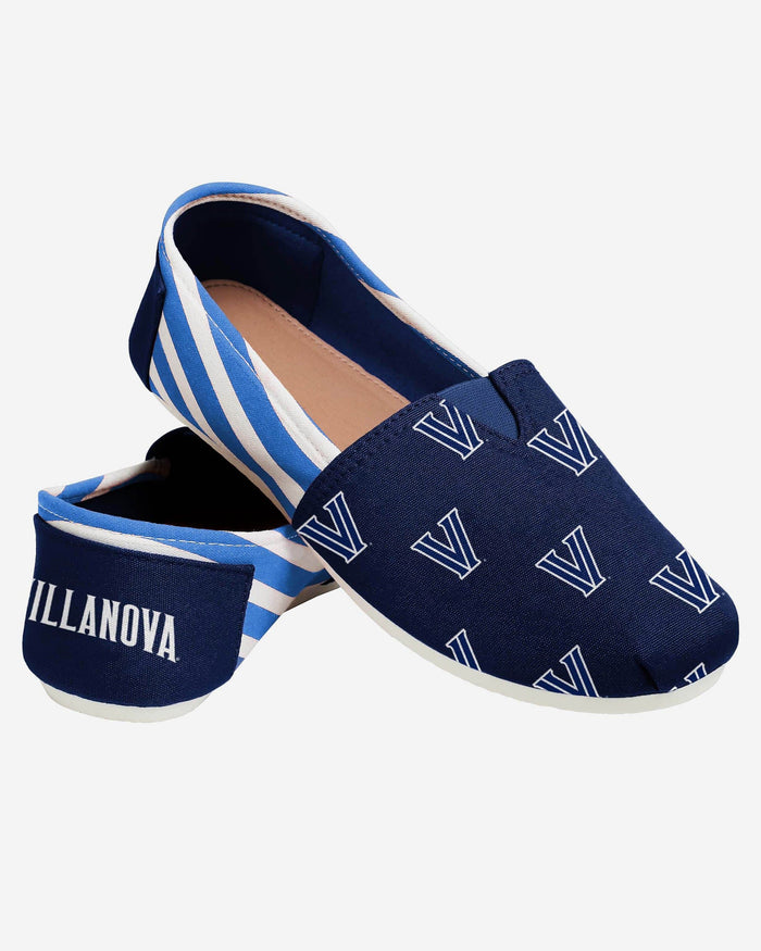 Villanova Wildcats Womens Stripe Canvas Shoe FOCO - FOCO.com