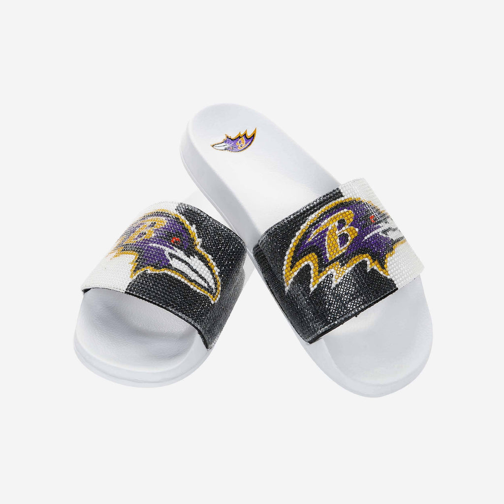 FOCO Big Logo Shimmer Slide Women's S 4